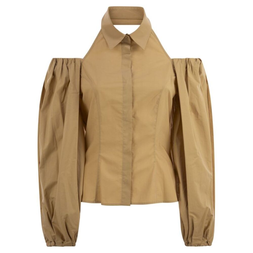 Mvp Wardrobe Women Cotton Shirt With Balloon Sleeves